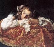 FETI, Domenico Sleeping Girl dh Germany oil painting artist